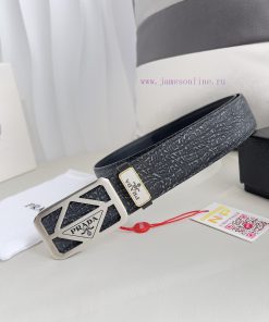 Prada PRADA ️ Belt and beltBuckle, classic pure steel material buckle, top layer cowhide, ph y7dlewte