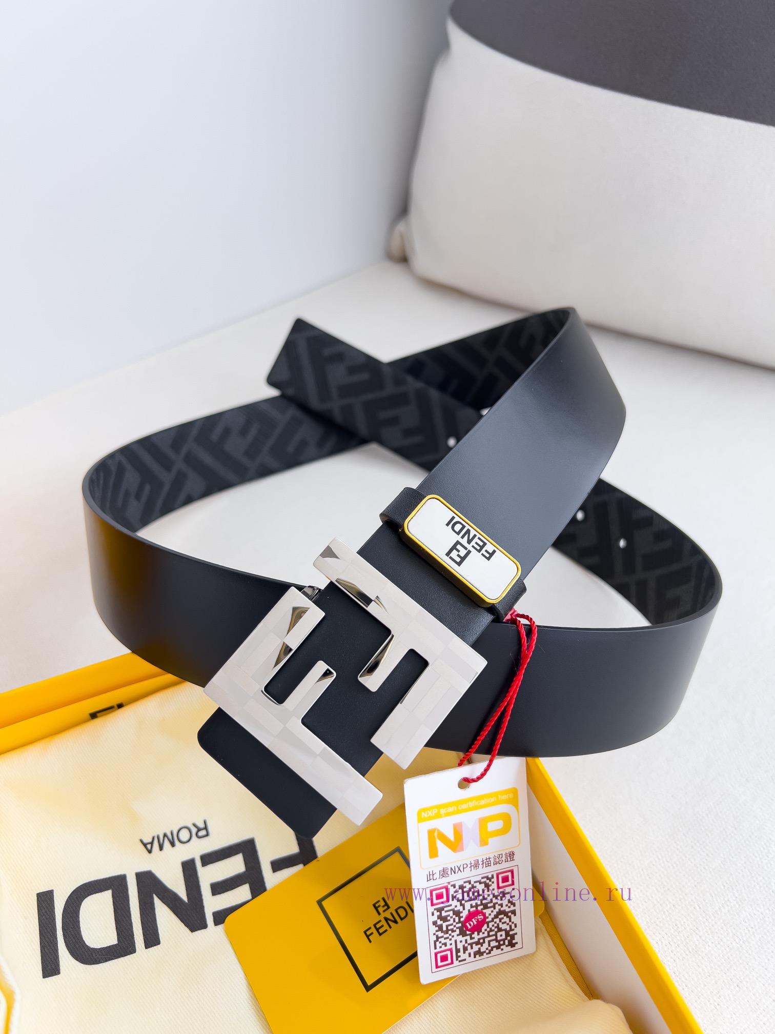 Fendi FENDI ️ Belt and beltBuckle, original classic pure copper boutique letter buckle, phot h22d60xo - Image 4