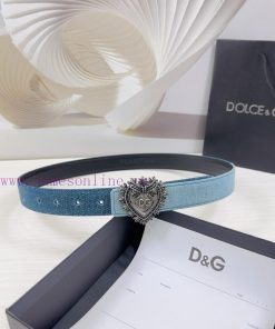 3.0cm D&G Dolce&Gabbana waist belt, made of special denim fabric paired with top layer cowhi q2075muy