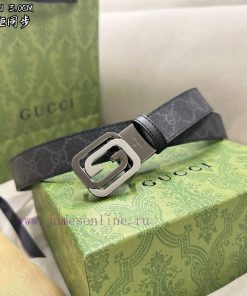 Gucci GUCCI Width 3.0 CM Simple and Elegant Double sided Use Can Rotate Boutique Wearing Eff lbx0dsw8