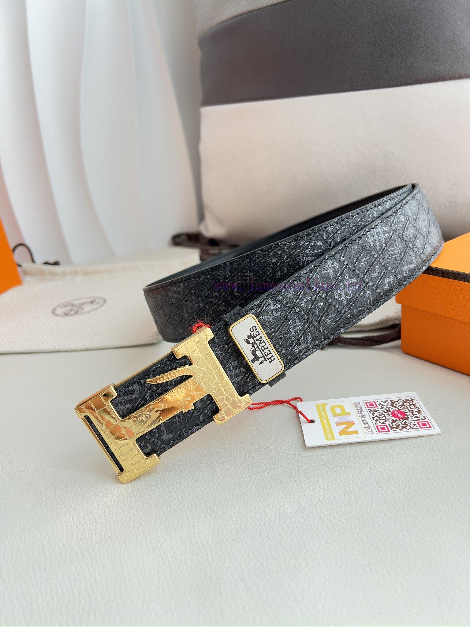 Hermes Hermes waist beltHanging buckle, classic pure steel material buckle head, double-side 0hdlr7mm - Image 2