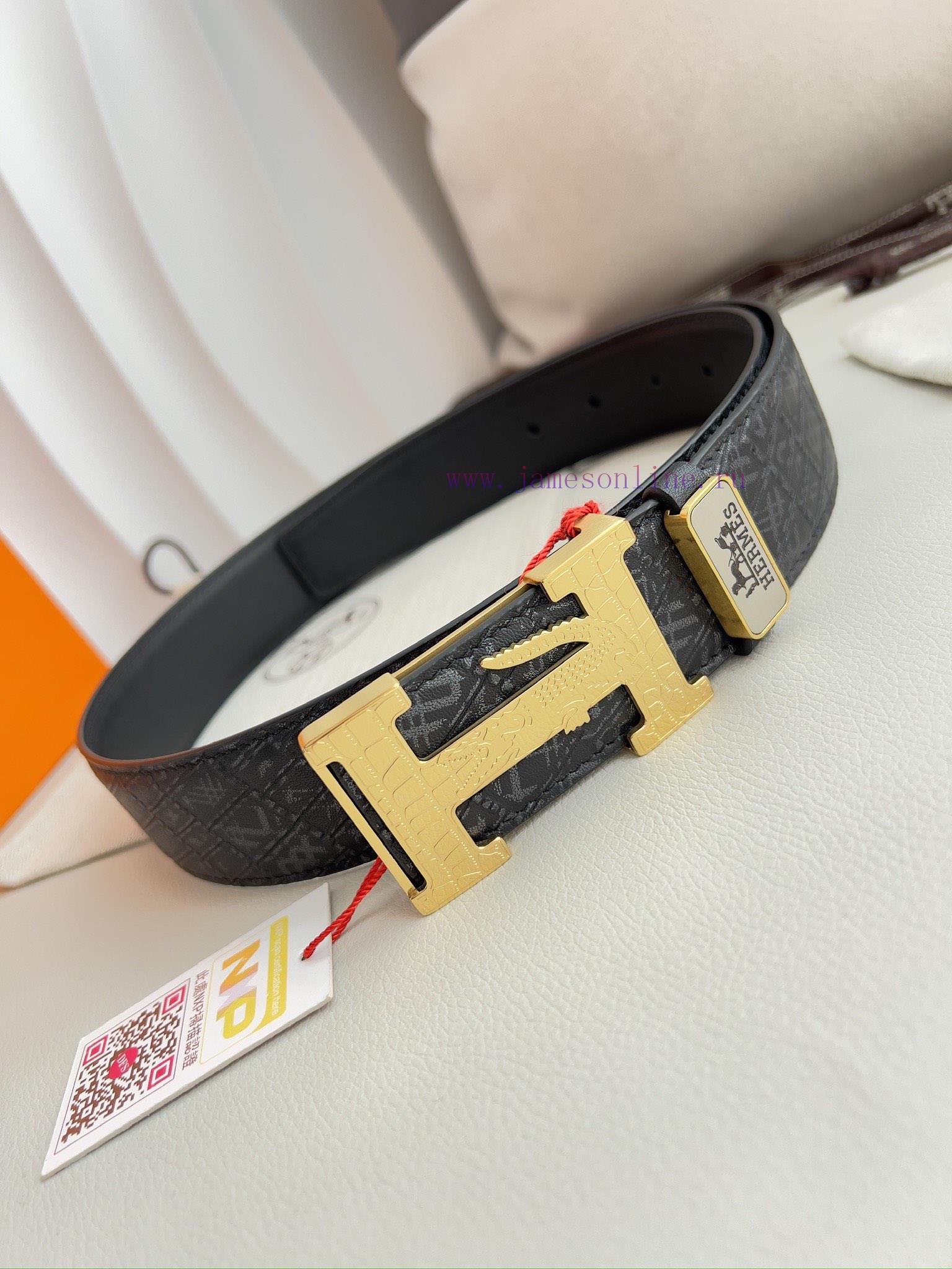 Hermes Hermes waist beltHanging buckle, classic pure steel material buckle head, double-side 0hdlr7mm - Image 3