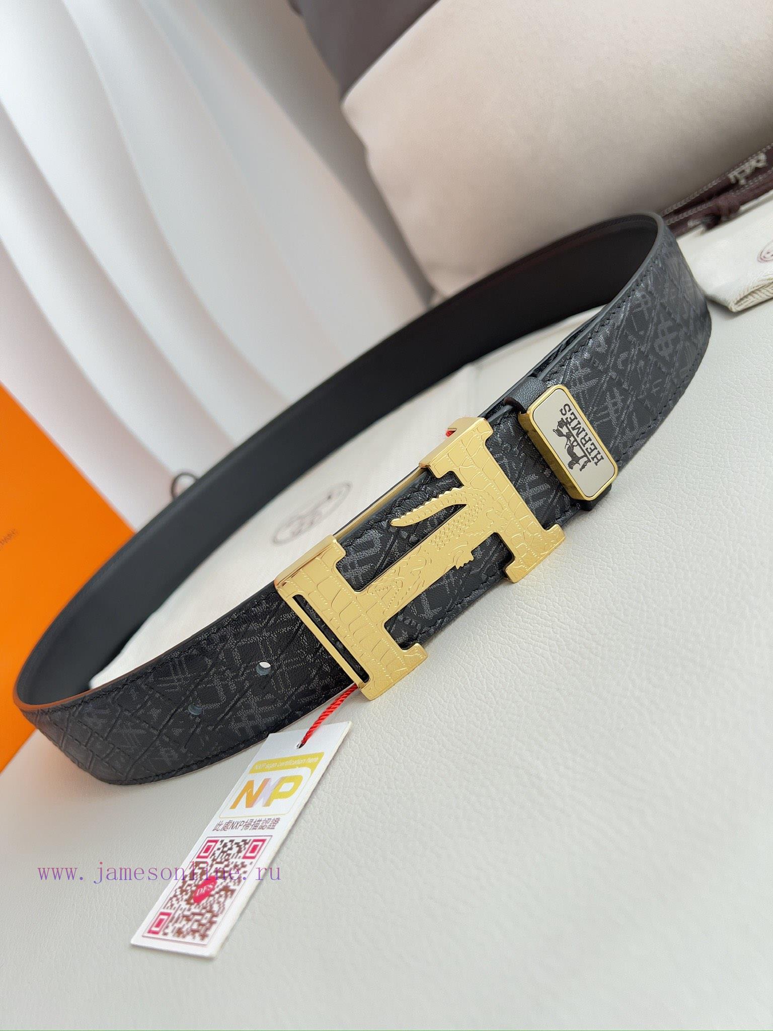 Hermes Hermes waist beltHanging buckle, classic pure steel material buckle head, double-side 0hdlr7mm - Image 4