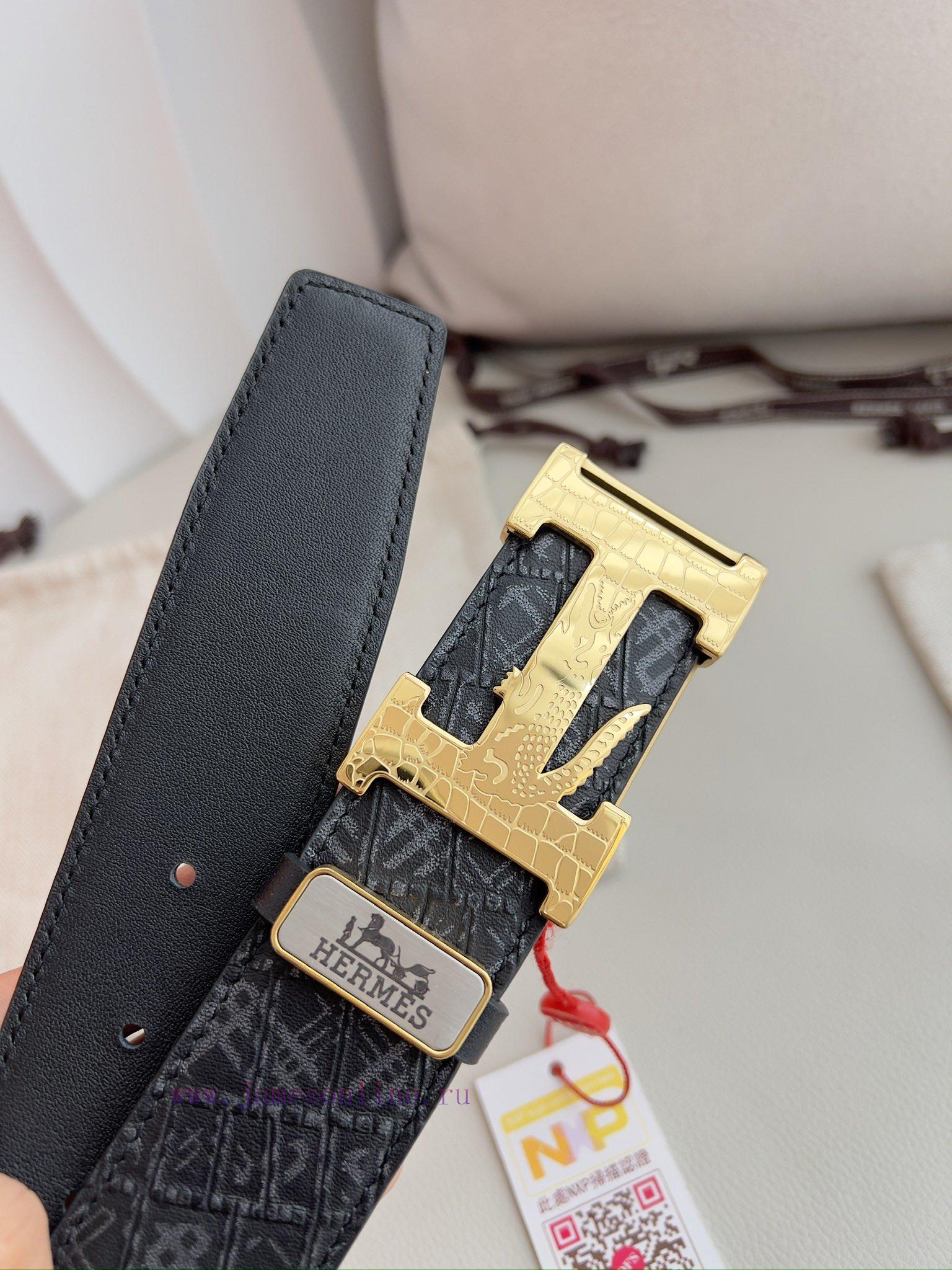Hermes Hermes waist beltHanging buckle, classic pure steel material buckle head, double-side 0hdlr7mm - Image 7