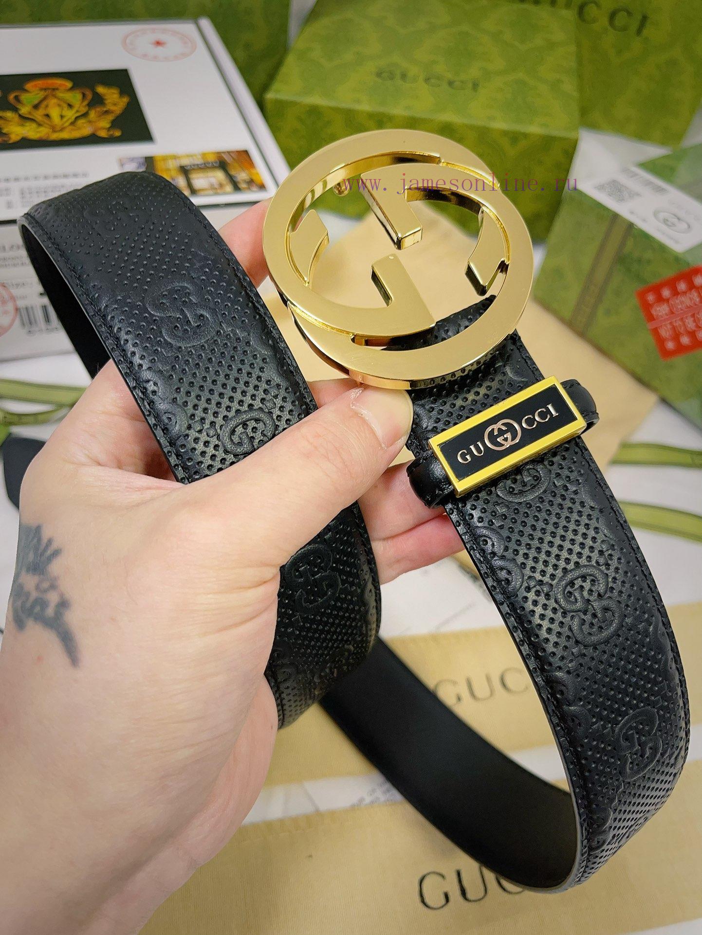 Belt Gucci Gucci️Belt made of 100% head layer cowhide, guaranteed genuine leather, 24k pure 412gd00z - Image 3