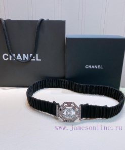 Top tier The correct versionC hanel 22 water drill Pearl square buckle Calfskin elastic wais 5d17usqn