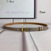Herm è s Women's Needle Buckle Belt Imported Head Layer Leather Gray Palm Pattern Surface wi cw36w0mv
