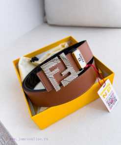Fendi FENDI ️ Belt and beltBuckle, original classic pure copper boutique letter buckle, phot fajmjlwp