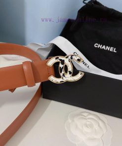 Chanel 𝗖𝗛𝗔𝗡𝗘𝗟 Double sided top layer calf leather belt, width 3.0cm, Euro size 75-100 ot2v4ymk