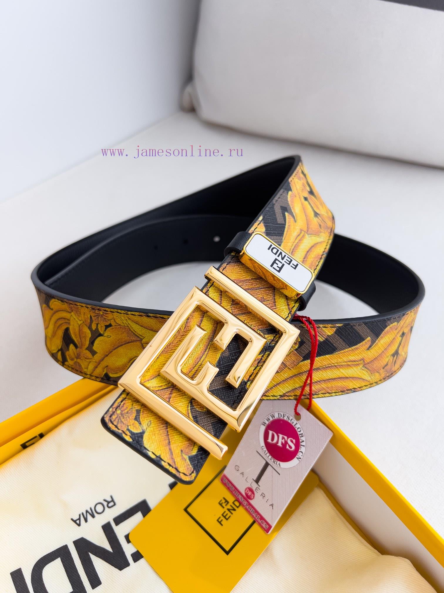 Fendi FENDI ️ Belt and beltBuckle, original classic pure copper boutique letter buckle, phot imoxiit1 - Image 4