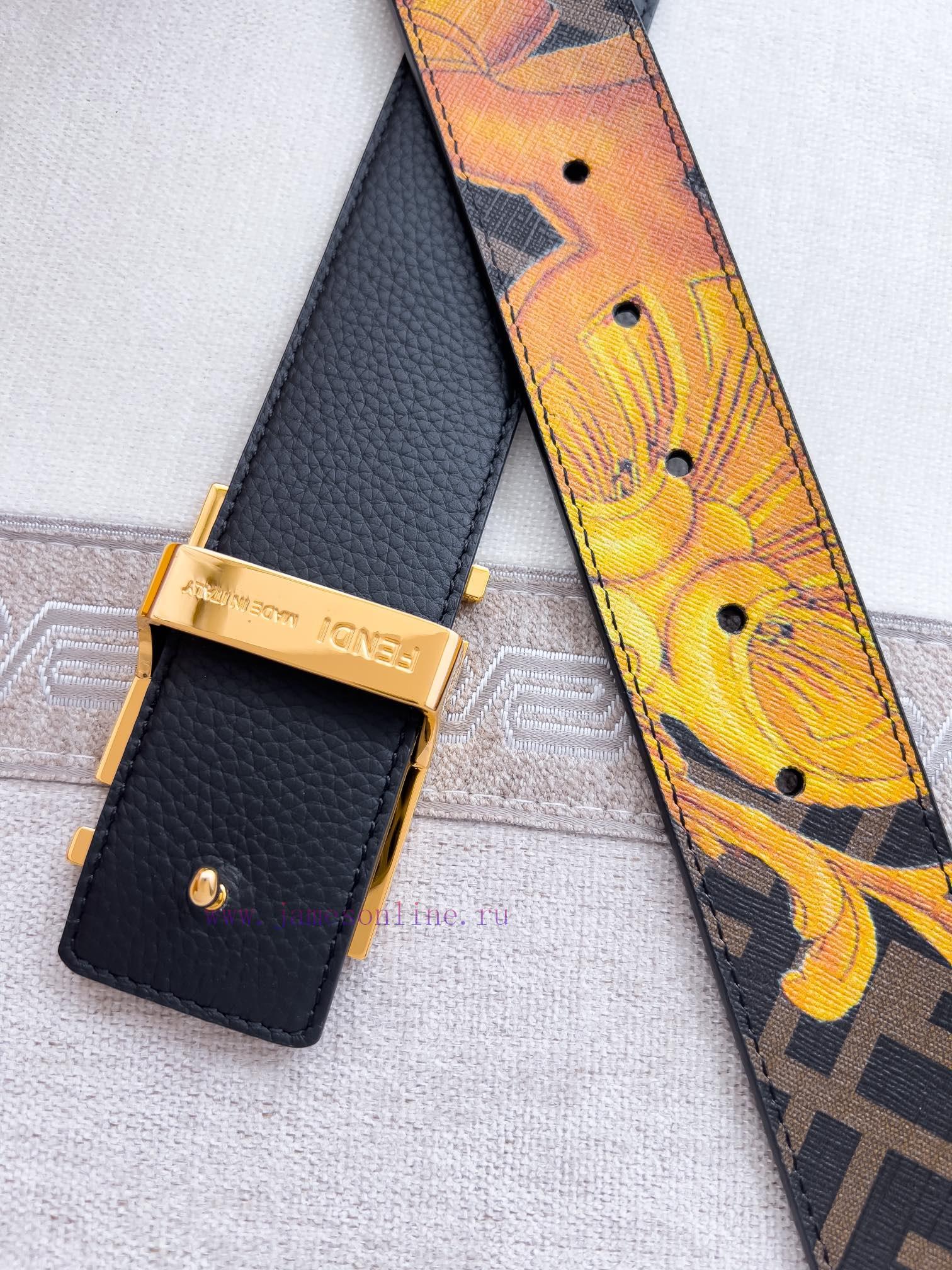 Fendi FENDI ️ Belt and beltBuckle, original classic pure copper boutique letter buckle, phot imoxiit1 - Image 6