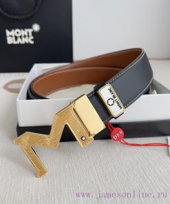 Montblanc Montblanc ️ Belt and beltBuckle, new original classic boutique two-color buckle, p uljghj0g