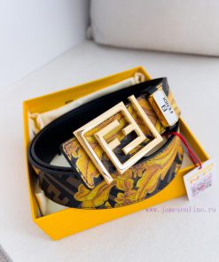 Fendi FENDI ️ Belt and beltBuckle, original classic pure copper boutique letter buckle, phot wvfvfmkv