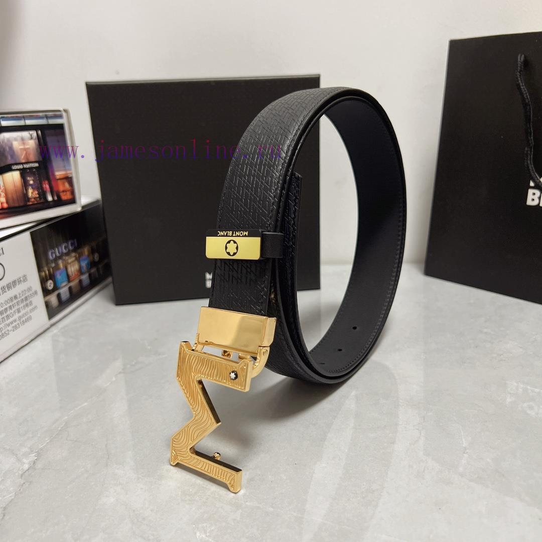 MontblancMaterial: Leather Belt with 100% Head Layer. The leather belt is guaranteed to be g tixbxixb - Image 3