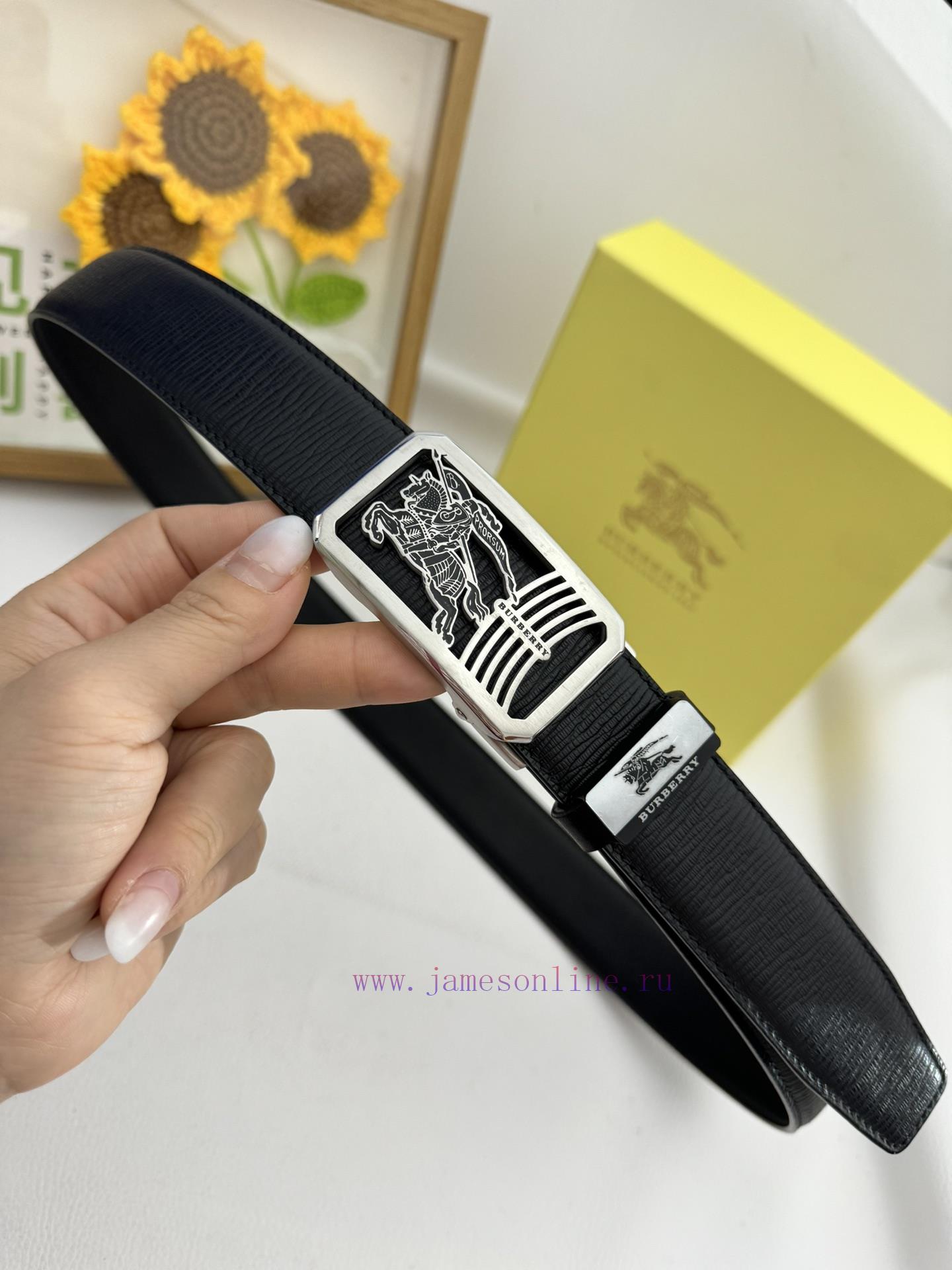 Burberry automatic beltMaterial: Leather Belt with 100% Head Layer. The leather belt is guar qcllynxl - Image 6