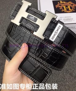 Hermes Hermes crocodile patternGrade: Italian imported 100% top layer cowhide, Hermes. Herm uhgnvigm