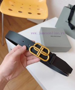 [Balenciaga] 3.8cm BB belt, available in multiple sizes to meet the needs of girls with diff 2wed9wom