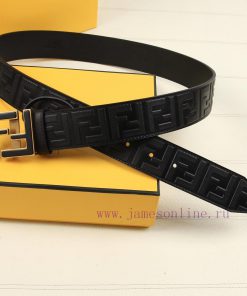 ️FENDI's 40MM wide logo design with a wide belt, original double-sided FF buckle, imported o 38290yfo