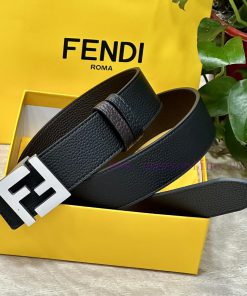 FENDL 40MM wide double-sided original calf leather with a single ruthenium palladium plated n0y8v52c