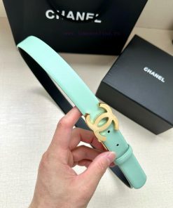Width 3.0cm CHANEL Rotating Double C Calfskin and Silver Gun Gold Metal Belt Multi Color Wom u6mph47i