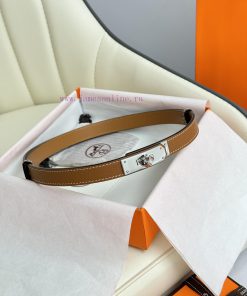 Hermes Women's BeltFull set of 1.8mm women's Kelly original imported leather K gold/platinum ii6x3kn2