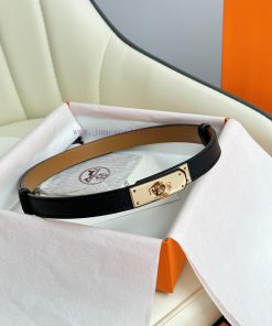 Hermes Women's BeltFull set of 1.8mm women's Kelly original imported leather K gold/platinum rpt4nr10