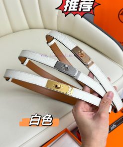 Hermes Women's BeltFull set of 1.8mm women's Kelly original imported leather K gold/platinum kzpuq5gt