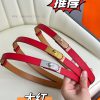 Hermes Women's BeltFull set of 1.8mm women's Kelly original imported leather K gold/platinum ylo8ig51