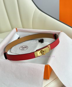 Hermes Women's BeltFull set of 1.8mm women's Kelly original imported leather K gold/platinum zjzxrp2g