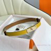 Hermes Women's BeltFull set of 1.8mm women's Kelly original imported leather K gold/platinum 240rzg7u