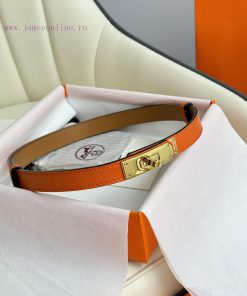 Hermes Women's BeltFull set of 1.8mm women's Kelly original imported leather K gold/platinum sohs88qo
