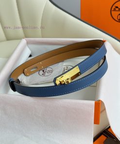Hermes Women's BeltFull set of 1.8mm women's Kelly original imported leather K gold/platinum 8ckn5uai