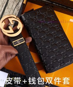 Gucci. Gucci two-piece setWooden box, belt+wallet, two-piece setGrade: Italian imported 100% 6w7j9yqh