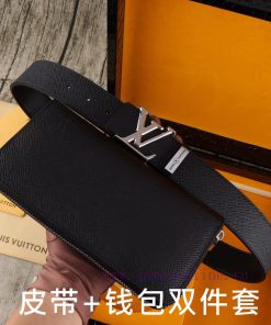 LV. Yiluweideng two-piece setWooden box, belt+wallet, two-piece setGrade: Imported 100% top bsog5h4p