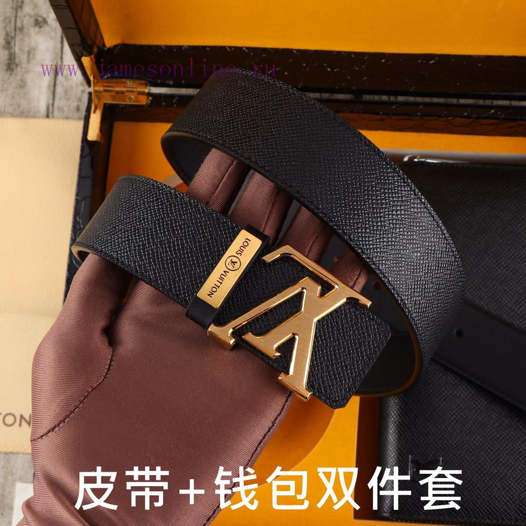 LV. Yiluweideng two-piece setWooden box, belt+wallet, two-piece setGrade: Imported 100% top oix78zba - Image 5