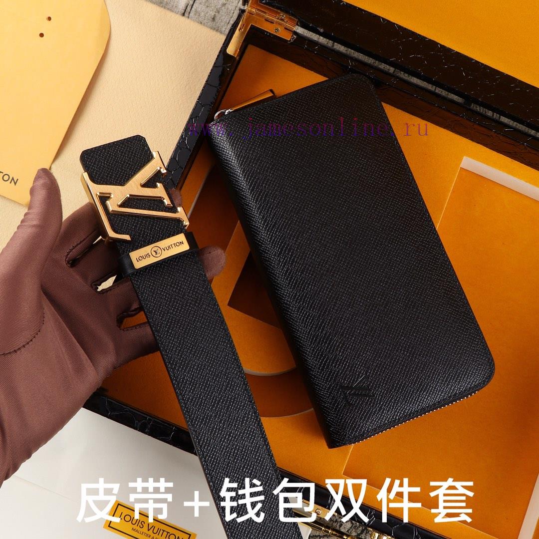 LV. Yiluweideng two-piece setWooden box, belt+wallet, two-piece setGrade: Imported 100% top oix78zba - Image 6