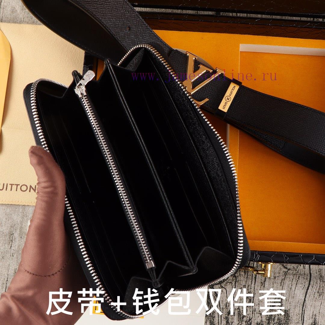 LV. Yiluweideng two-piece setWooden box, belt+wallet, two-piece setGrade: Imported 100% top oix78zba - Image 8