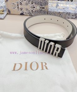 Remastered imported original factory leather belt, women's casual belt 3.0cm, Dior new style 1e59vmat
