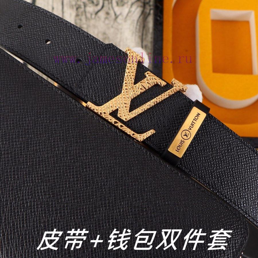 LV. Yilu Weideng Double Piece SetWooden box, belt+wallet, two-piece setGrade: Imported 100% rtp9dwxs - Image 4
