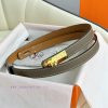 Hermes Women's BeltFull set of 1.8mm women's Kelly original imported leather K gold/platinum zvyga8uf