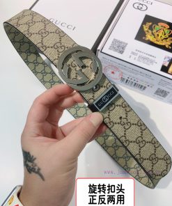 Belt Gucci Gucci double-sidedBelt made of 100% head layer cowhide, rotatable, dual color bel s6m7tx2e