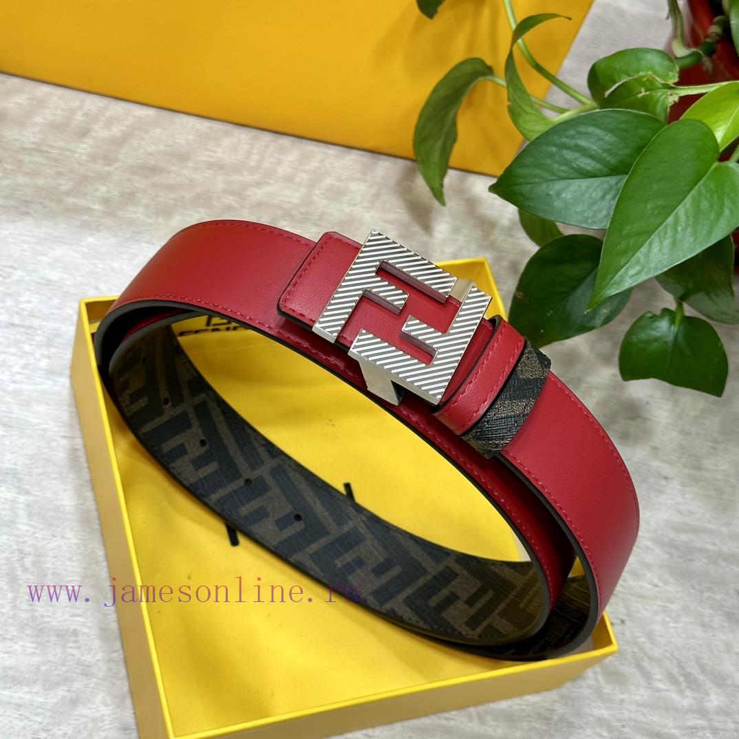 FENDI style, width 4.0CM, double ring front and back waist belt with F button buckle, big re dbo6dc7y