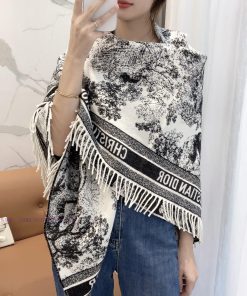 Animal DIOR Dior CD Jacquard Logo Printed Large Square Scarf Shawl Blanket Three in One, Matjzoe00tr