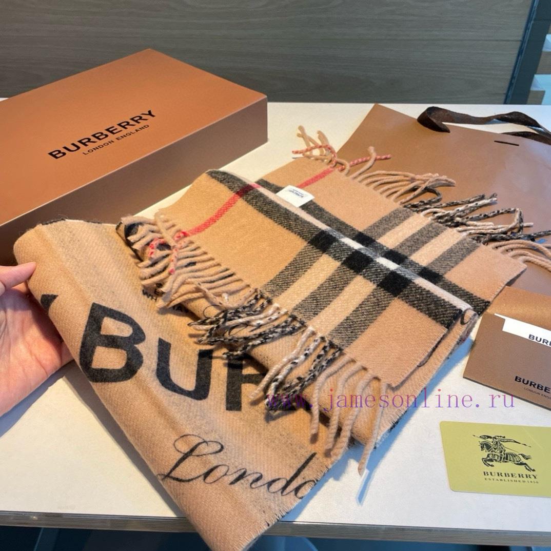 Italian made scarf, made of soft cashmere fabric, decorated with Burberry plaid on one side azynhybx - Image 6