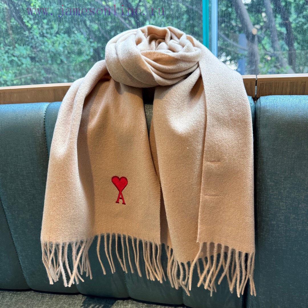 Minimalist scarf, Ami's new collection is now availableA high-end cashmere wool blend scarf pkbzpk58 - Image 5
