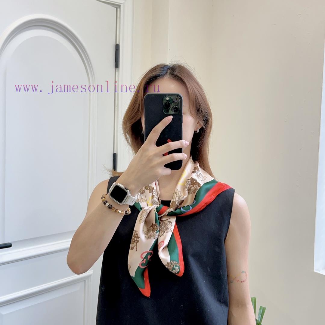 New silk versatile small square scarf, elegant and youthful temperament, can be used as a hecyy58mpk - Image 10