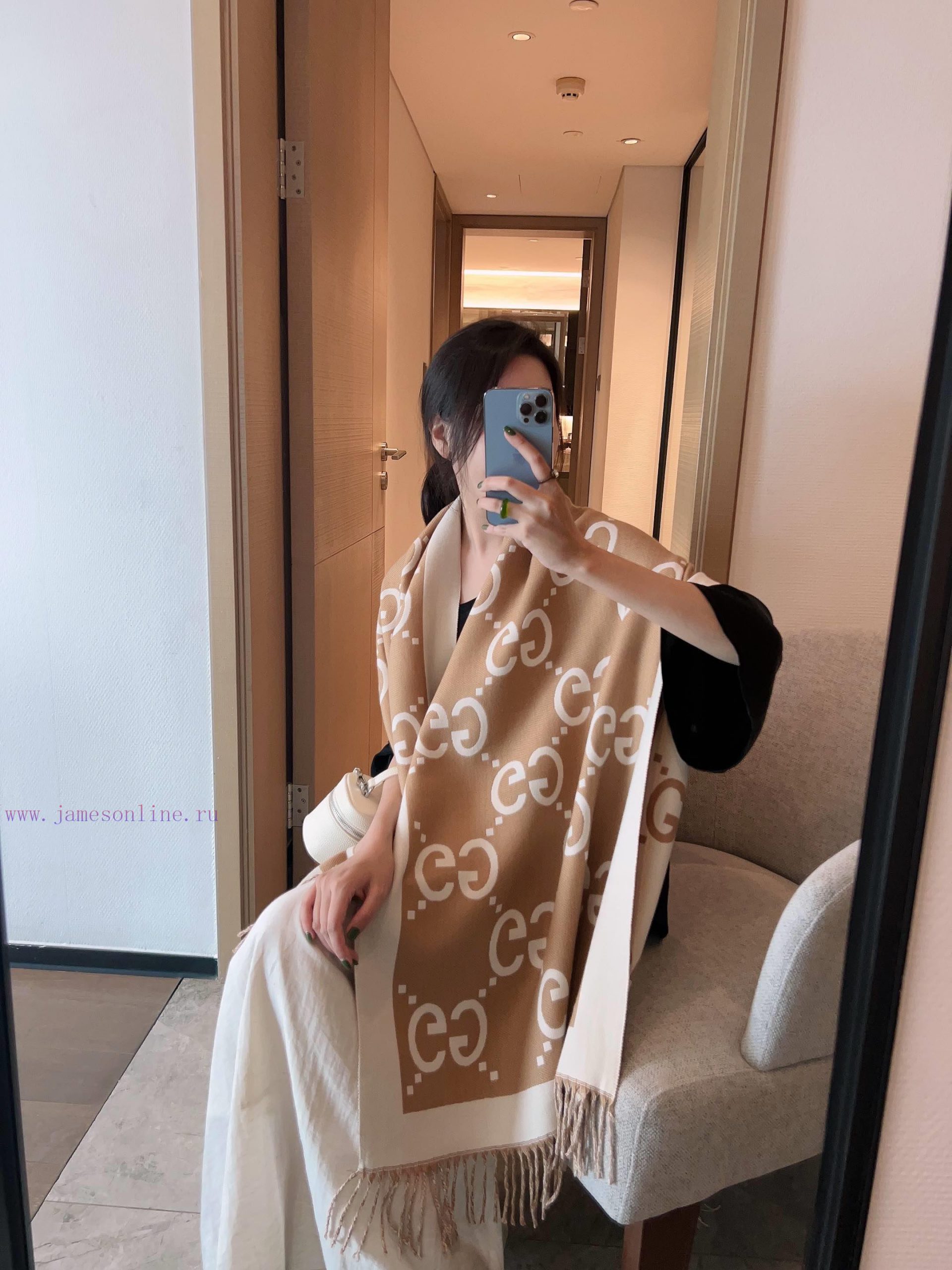 Customized purchasing grade latest double-sided dual-use scarf, GG logo, as Gucci's represendo81ur61