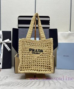 The new Lafite Grass mini tote bag 1BG444 is made of high-quality imported Lafite Grass and 86wx2w73