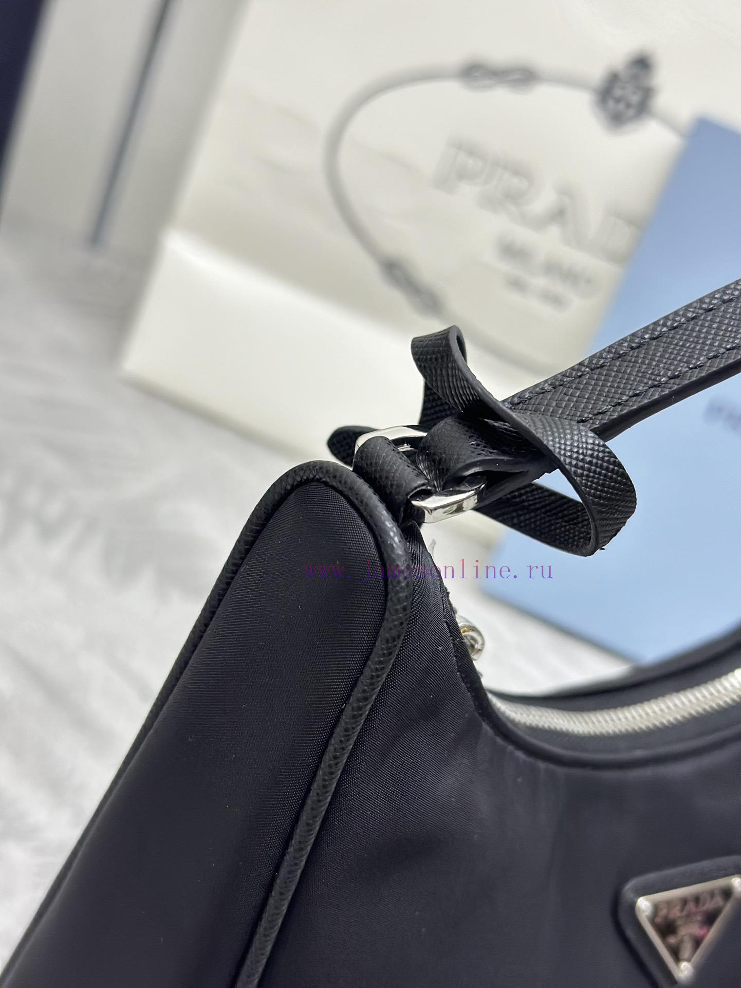 Paired version full package, customized), Prada's latest popular leather shoulder strap white654cq3v - Image 6
