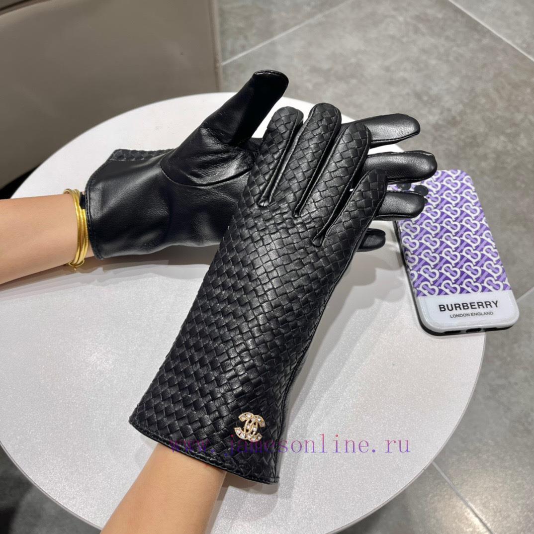 2023Chanel Chanel's new release touch screen fully woven gloves official website synchronize5l4h9ewc - Image 7